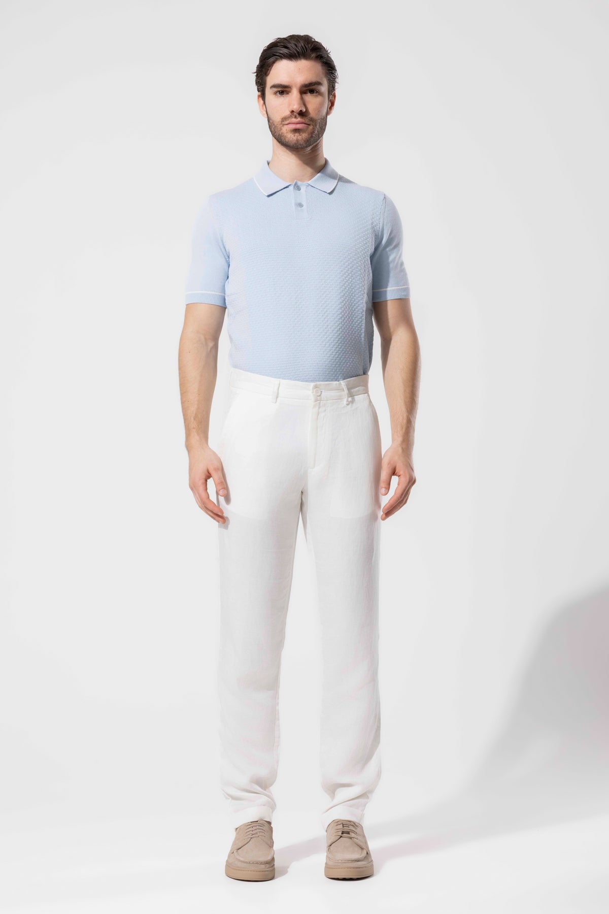 LYOCELL LINEN BLEND TROUSERS