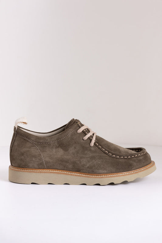 CONTRAST SOLE LACE-UP SHOES