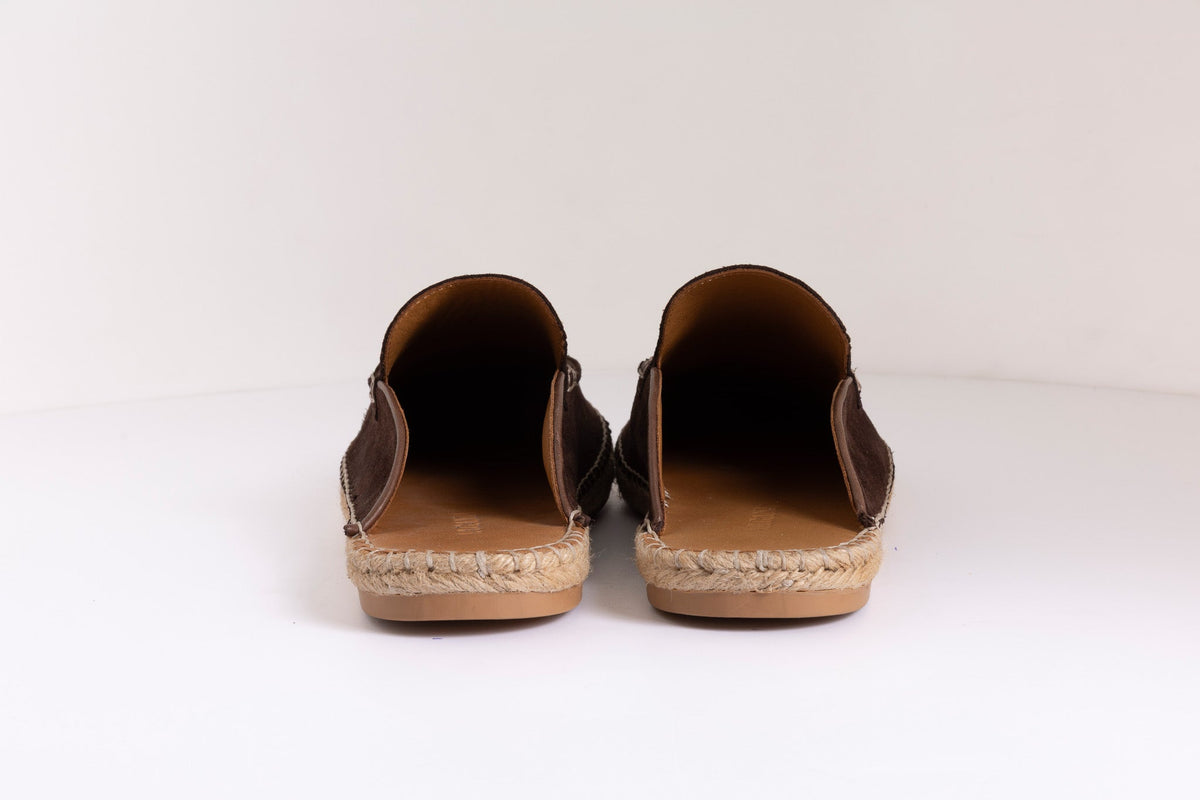 STITCH DETAIL ESPADRILLE SLIDES