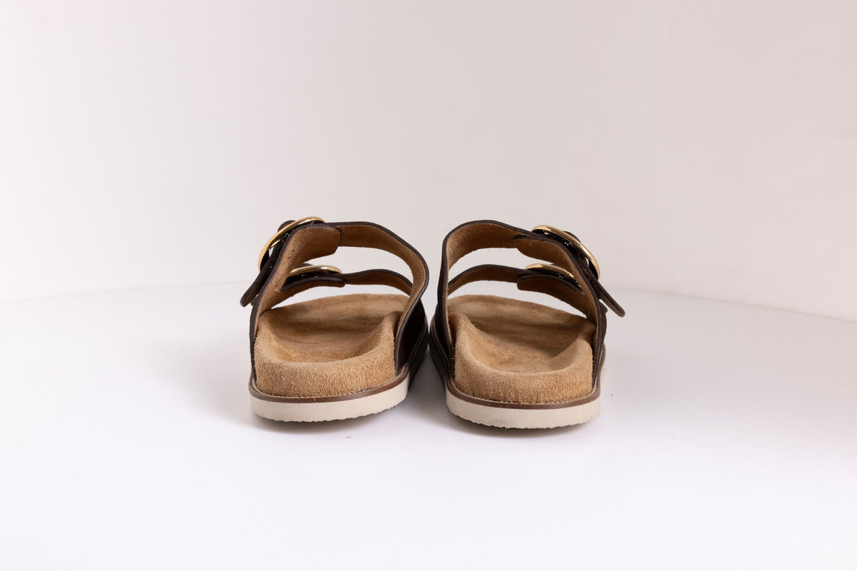 DOUBLE BUCKLE COMFORT SLIDES