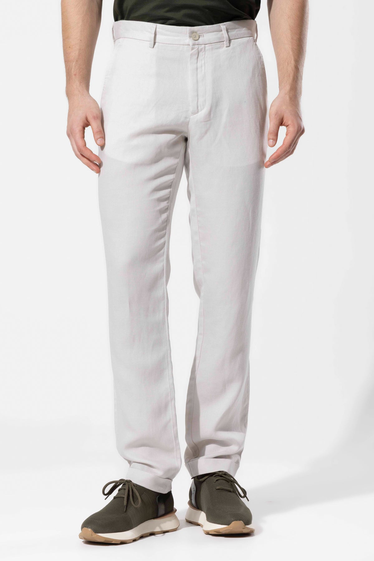 LYOCELL LINEN BLEND TROUSERS