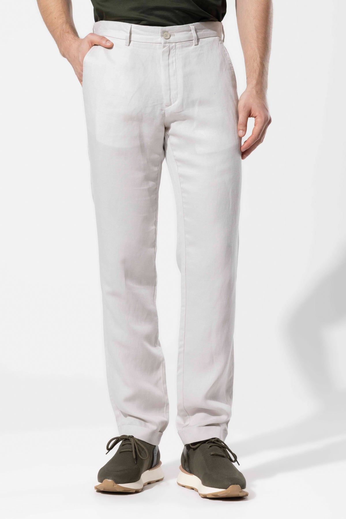 LYOCELL LINEN BLEND TROUSERS
