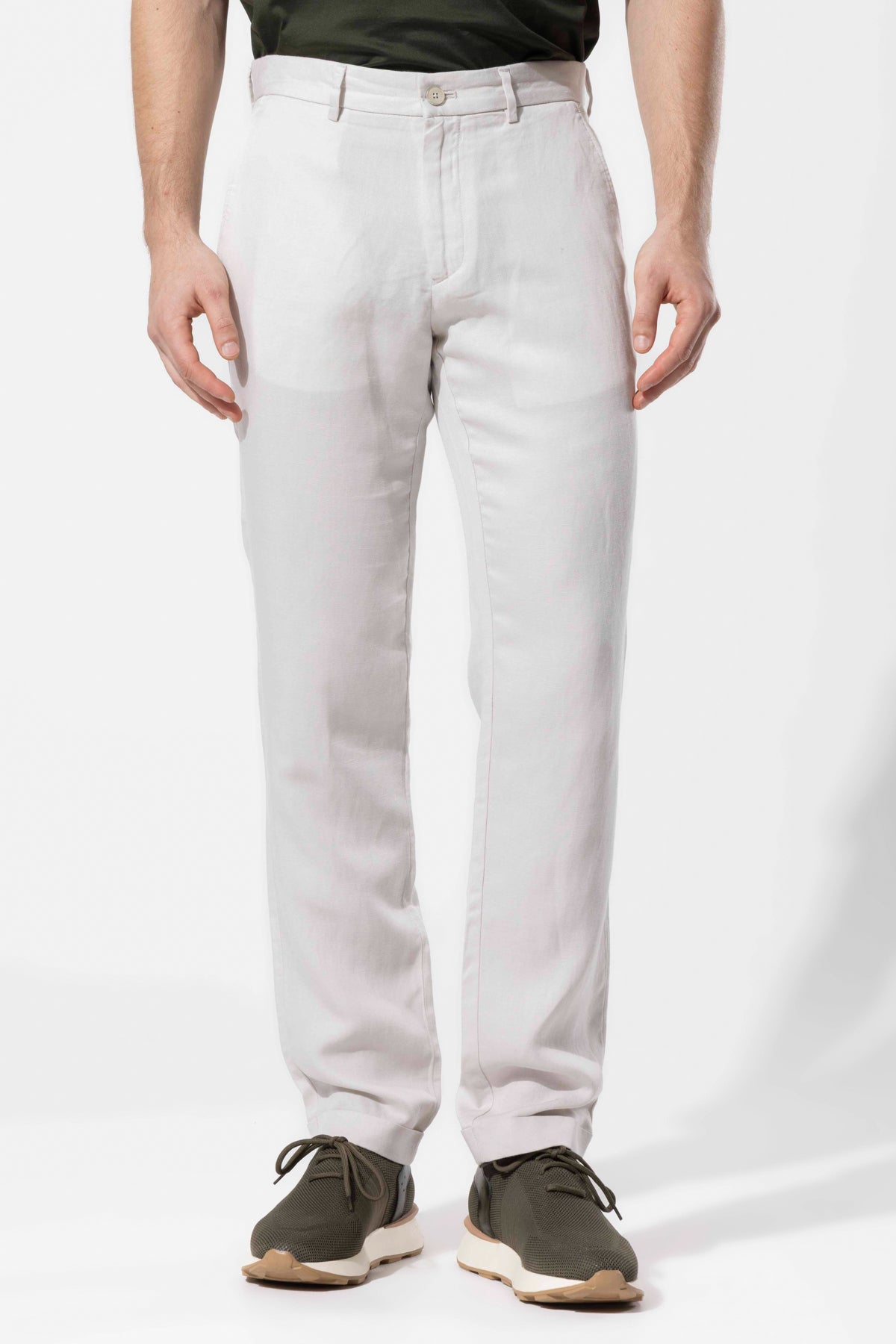 LYOCELL LINEN BLEND TROUSERS