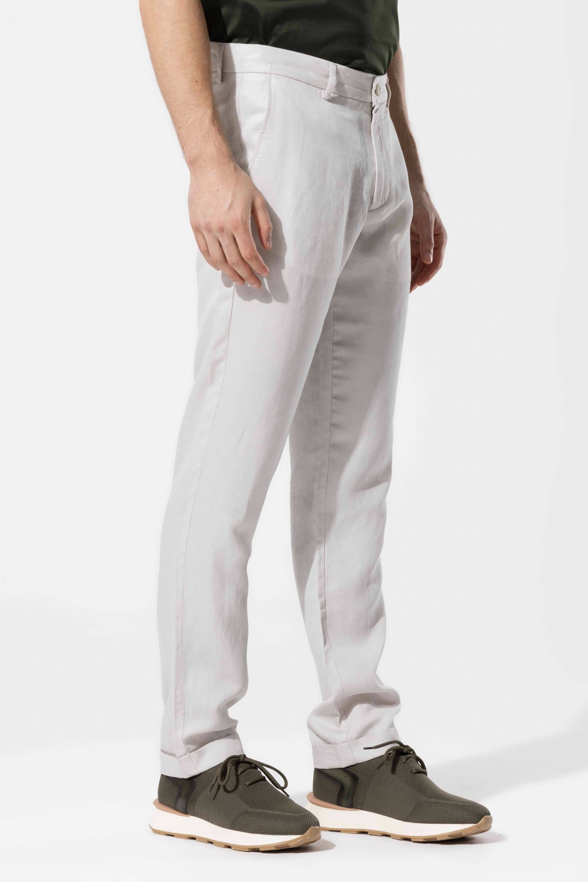 LYOCELL LINEN BLEND TROUSERS