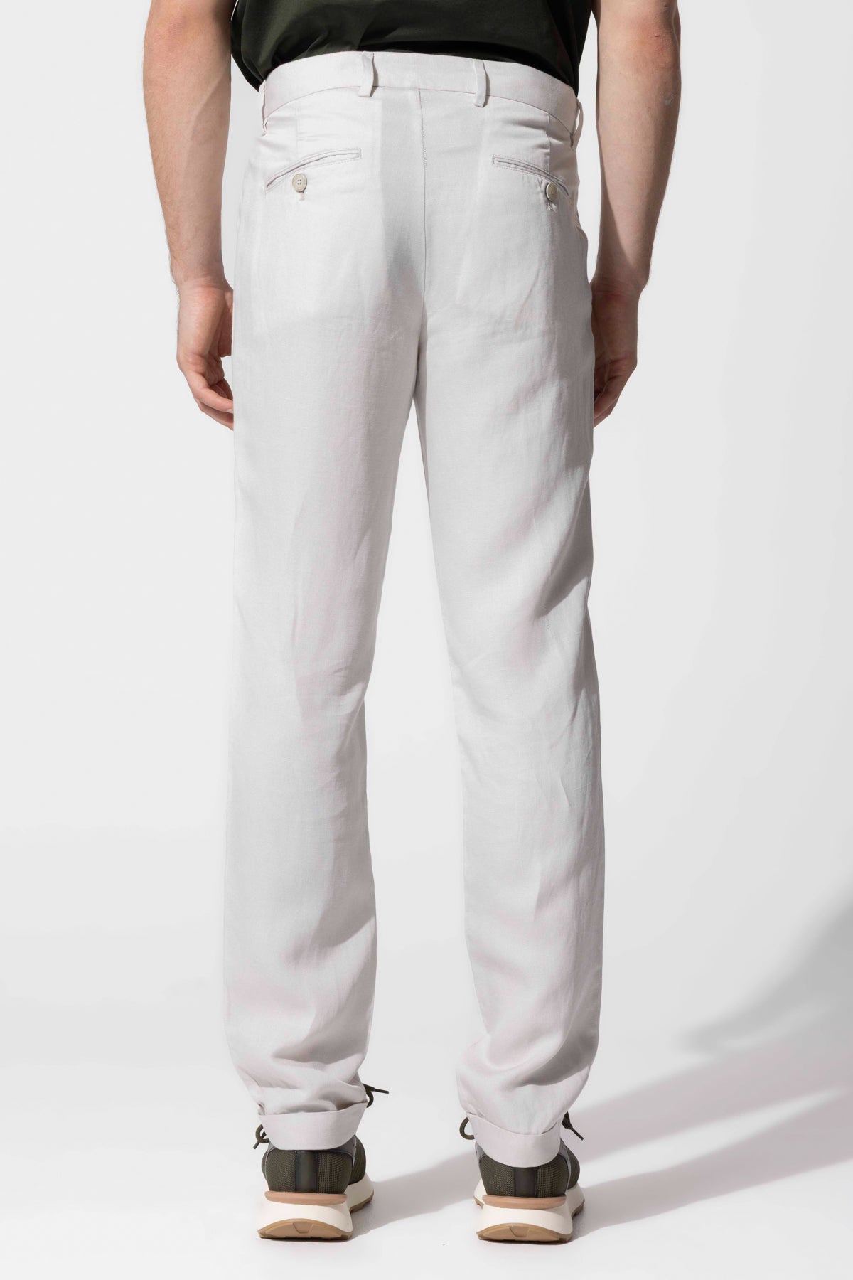 LYOCELL LINEN BLEND TROUSERS