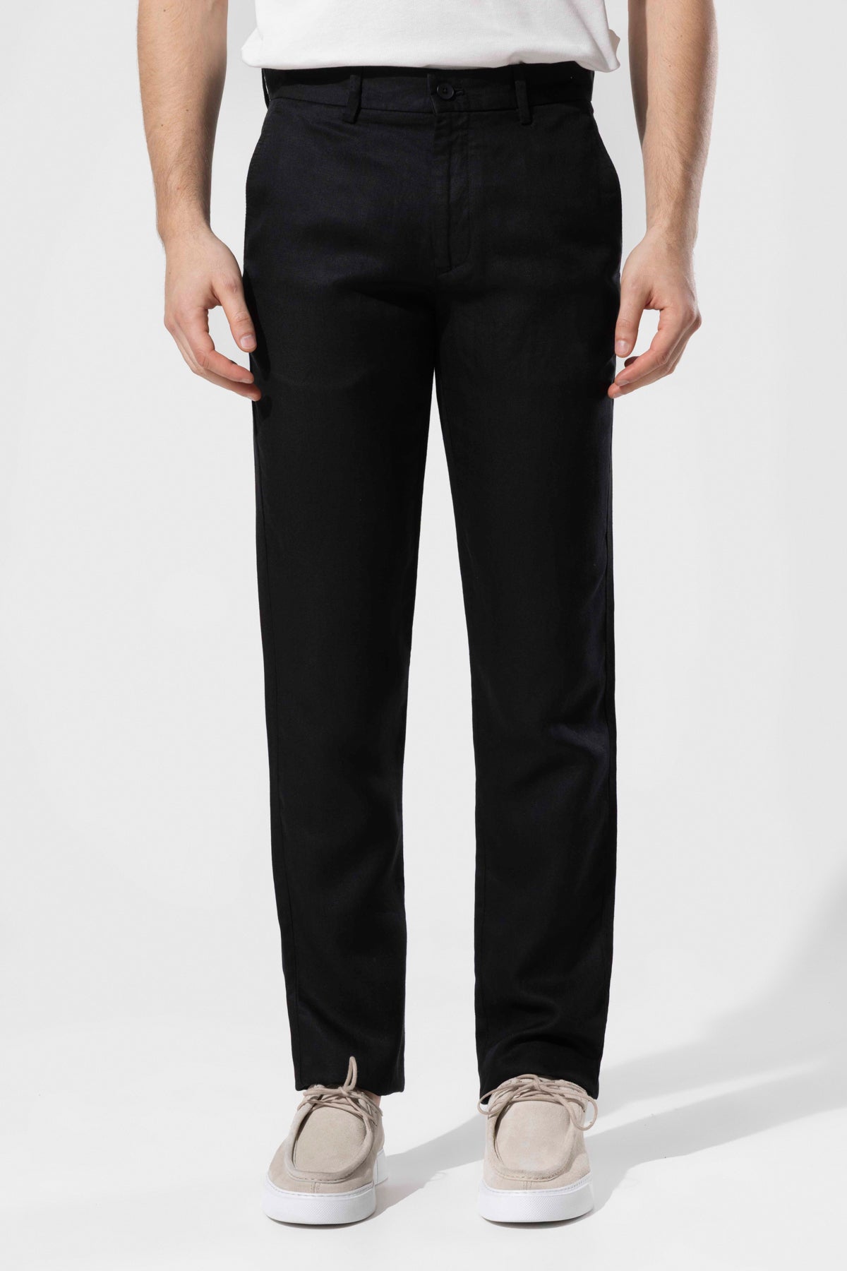 LYOCELL LINEN BLEND TROUSERS