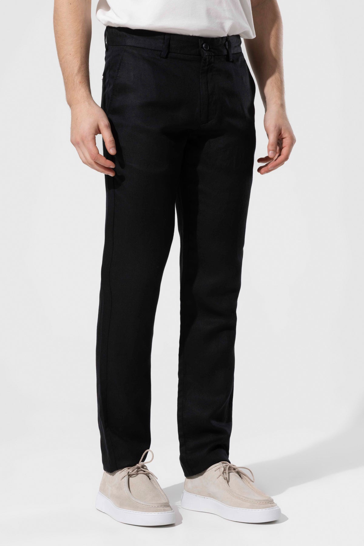 LYOCELL LINEN BLEND TROUSERS