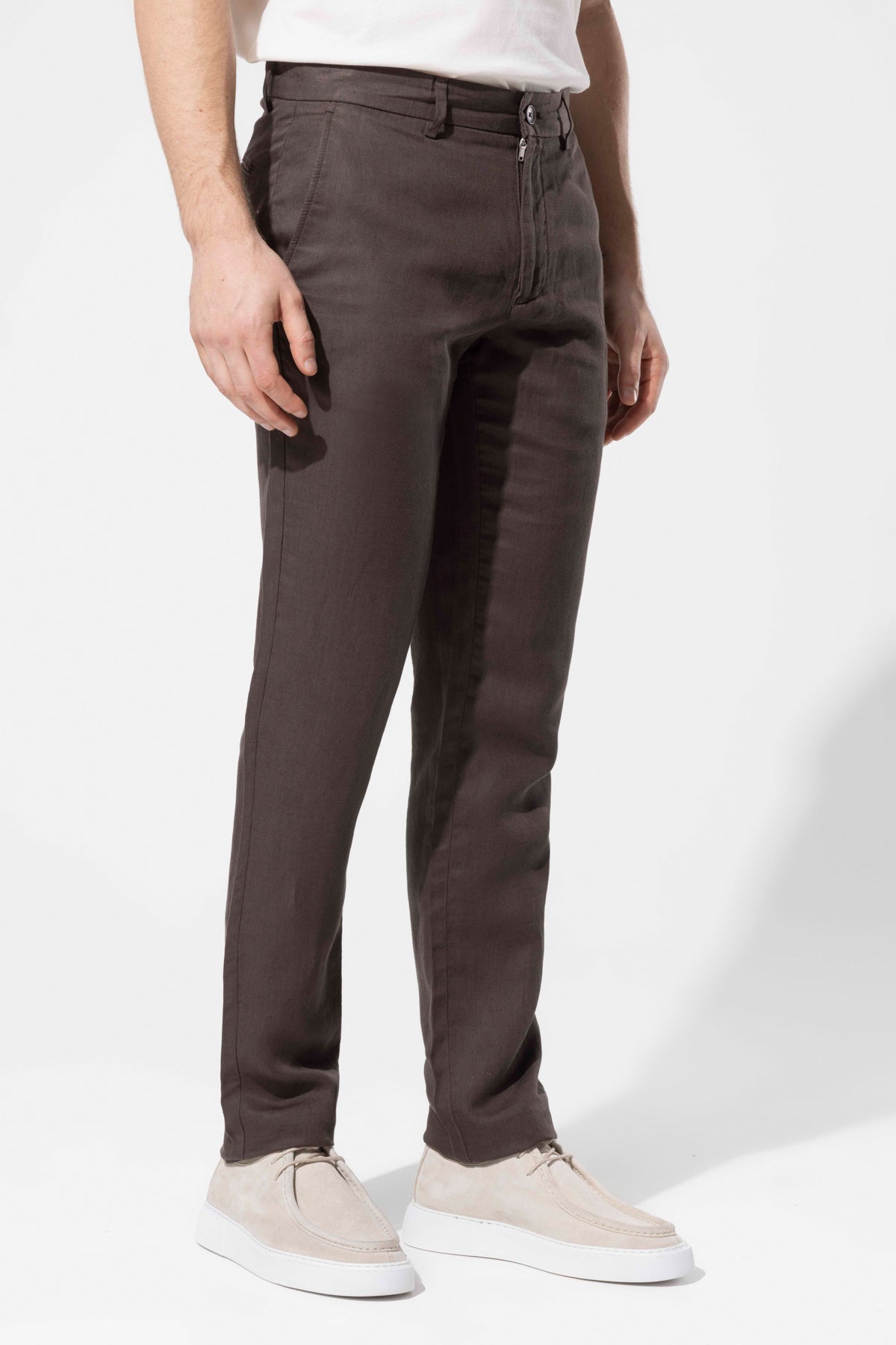 LYOCELL LINEN BLEND TROUSERS
