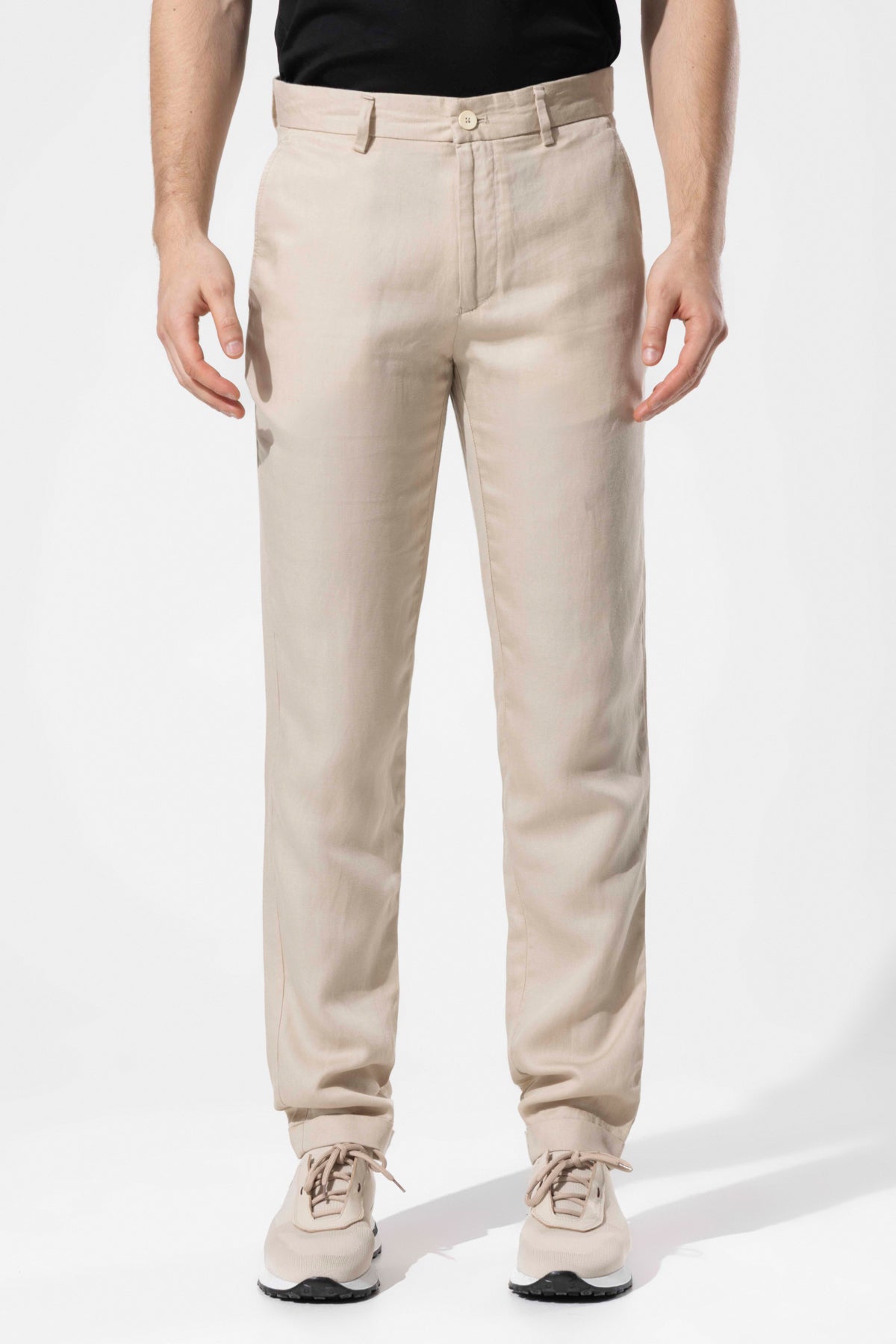 LYOCELL LINEN BLEND TROUSERS