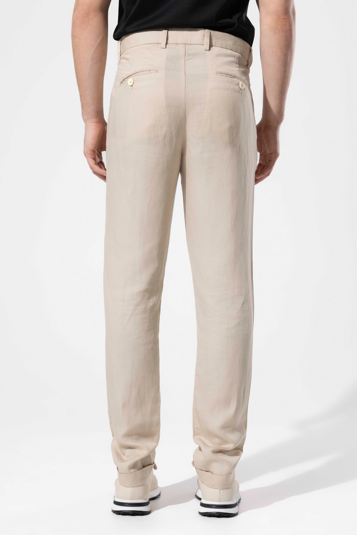 LYOCELL LINEN BLEND TROUSERS