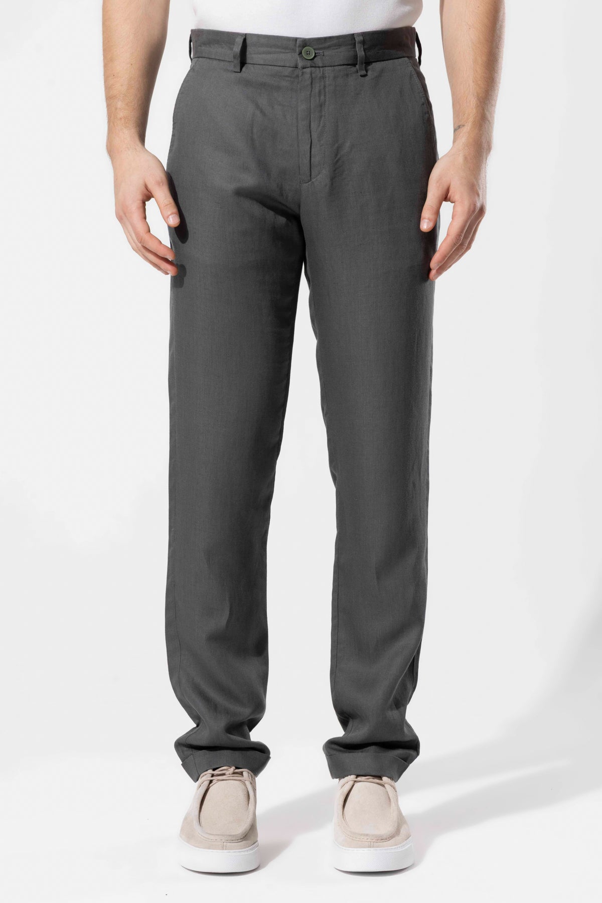 LYOCELL LINEN BLEND TROUSERS