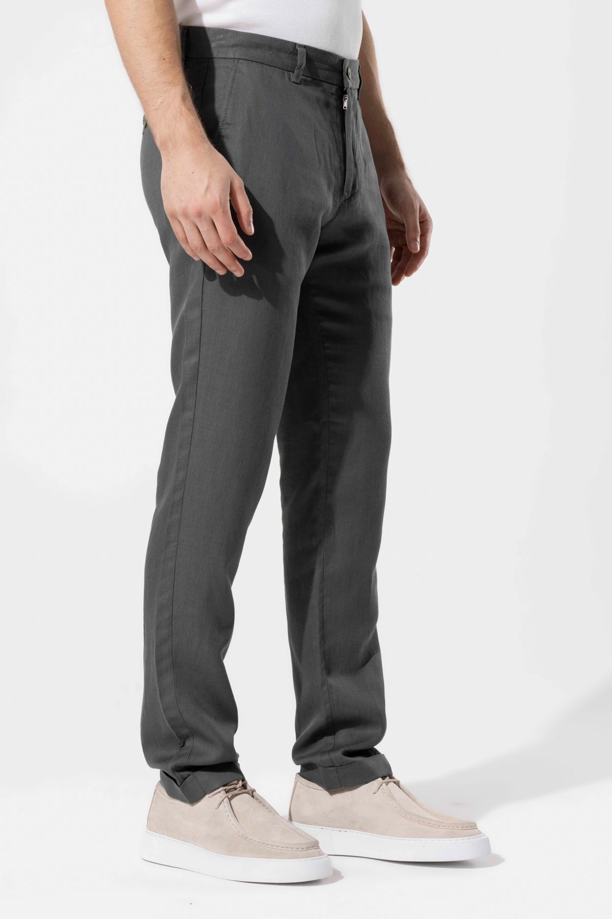 LYOCELL LINEN BLEND TROUSERS