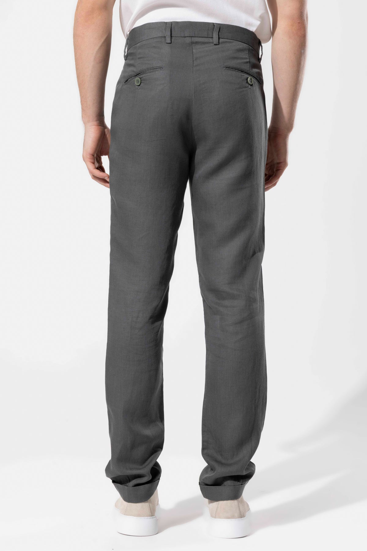 LYOCELL LINEN BLEND TROUSERS