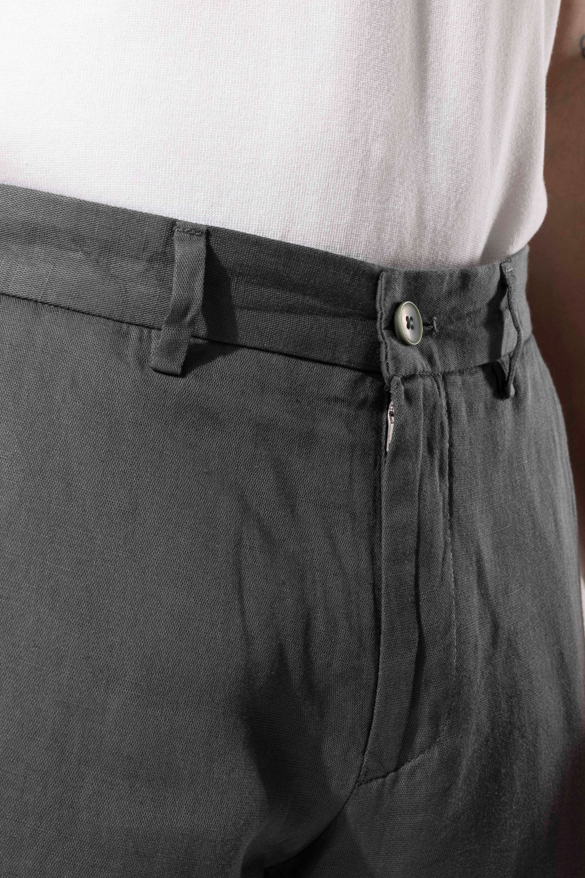 LYOCELL LINEN BLEND TROUSERS