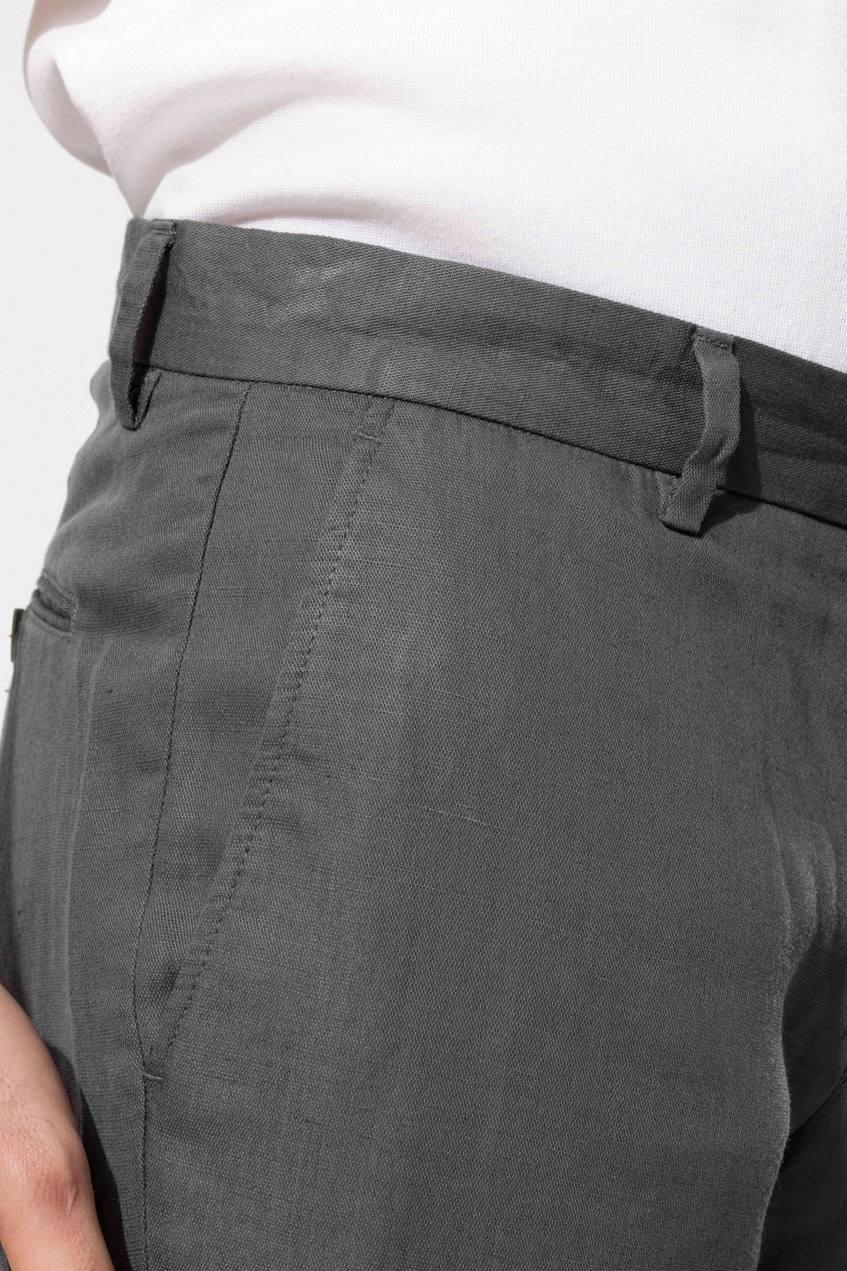 LYOCELL LINEN BLEND TROUSERS