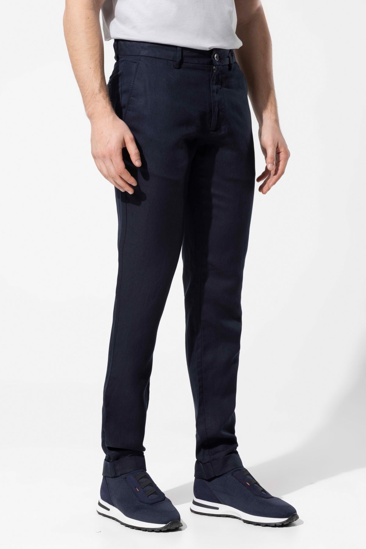 LYOCELL LINEN BLEND TROUSERS