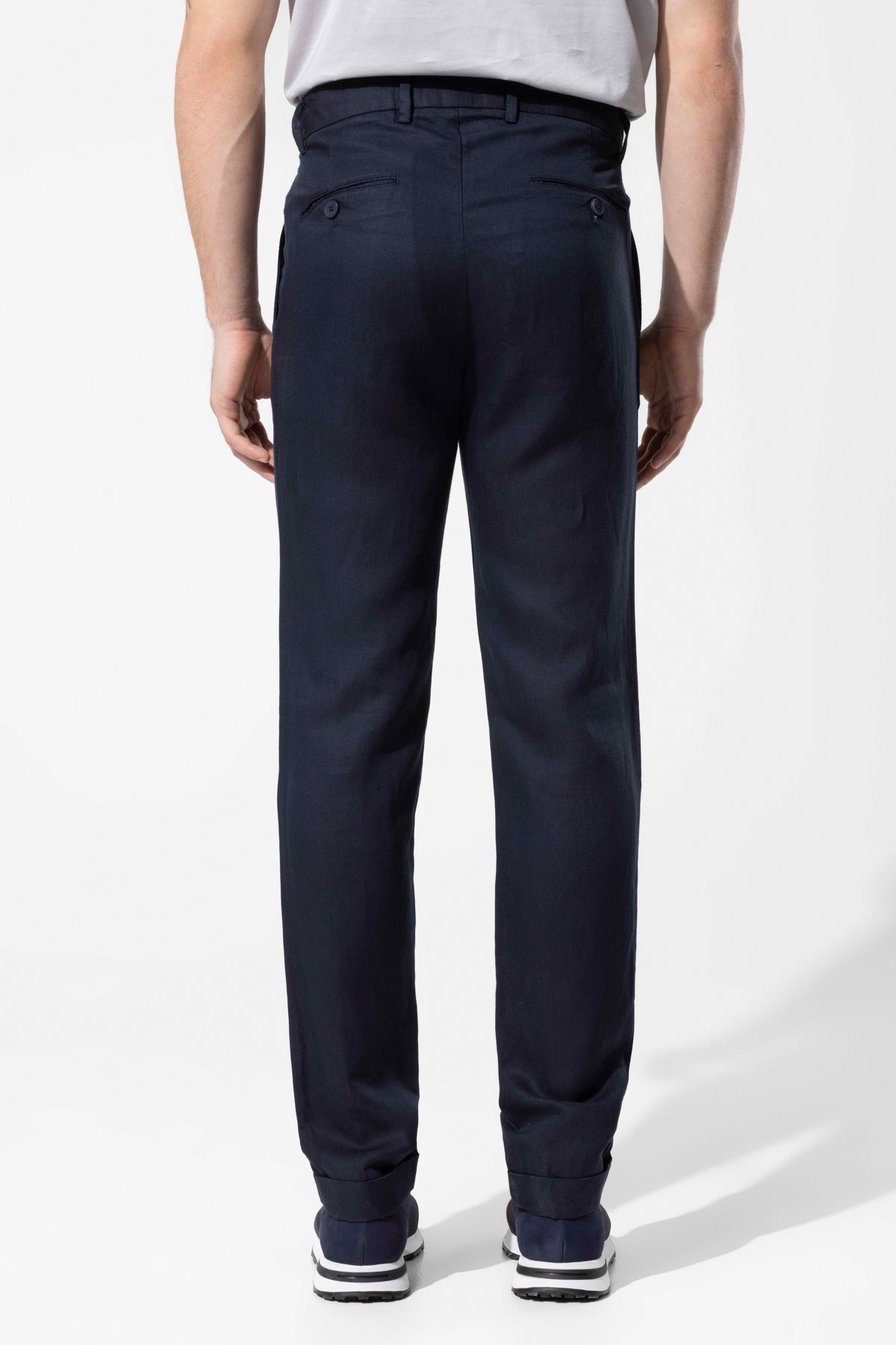 LYOCELL LINEN BLEND TROUSERS