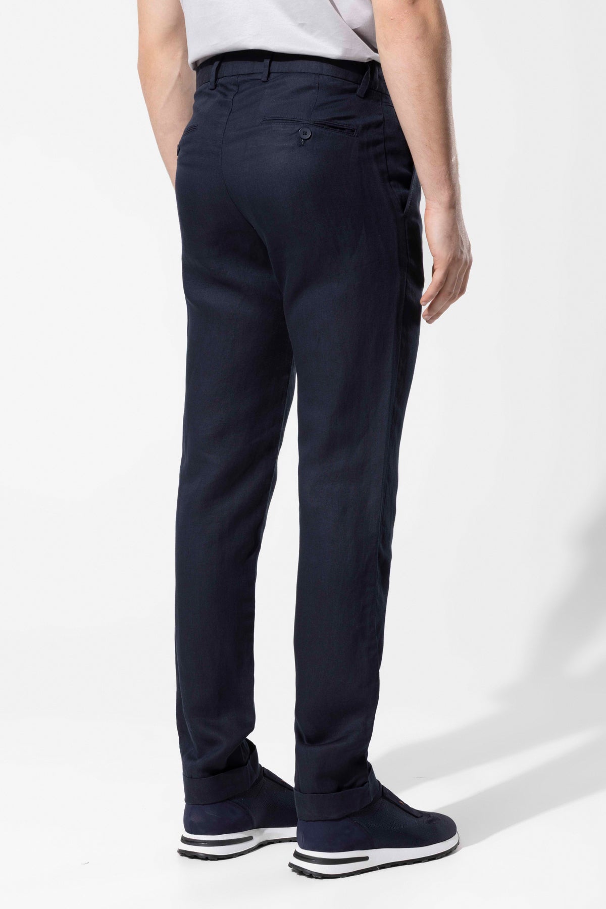 LYOCELL LINEN BLEND TROUSERS