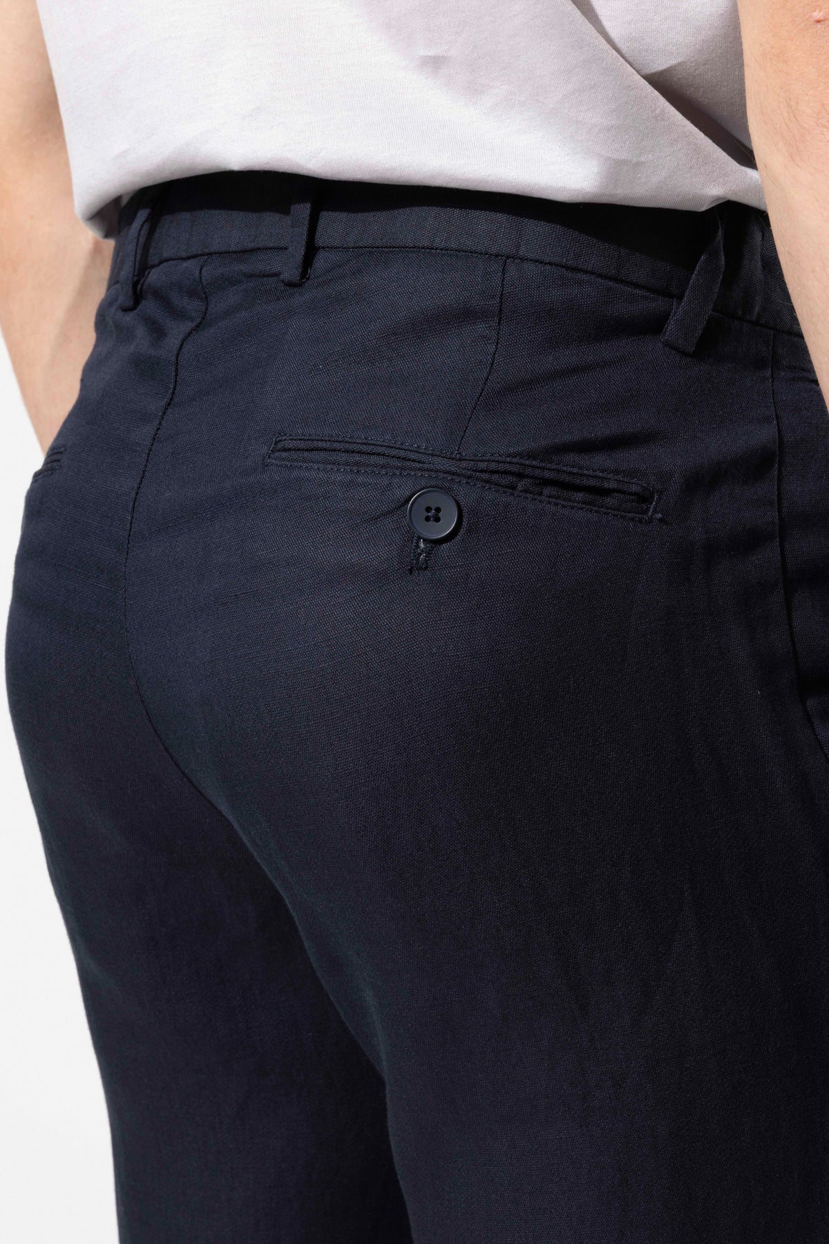 LYOCELL LINEN BLEND TROUSERS