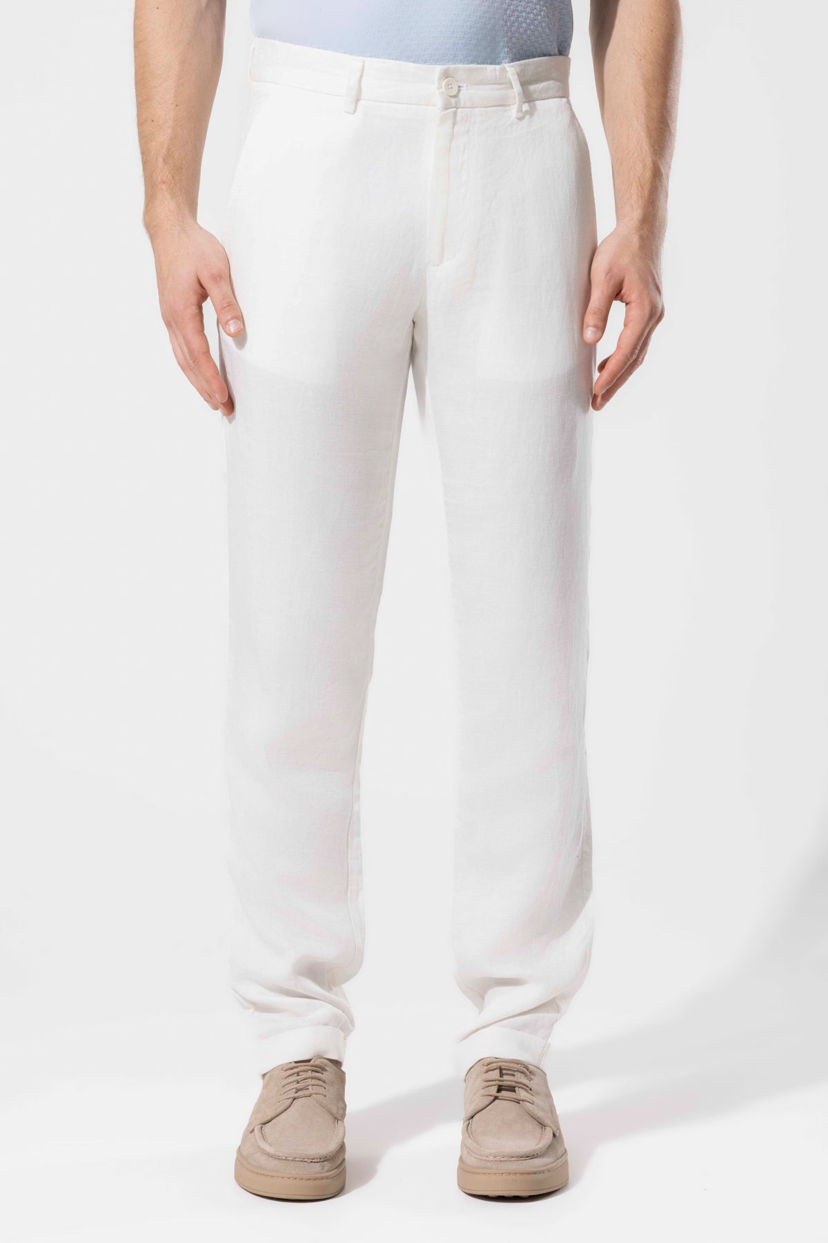 LYOCELL LINEN BLEND TROUSERS
