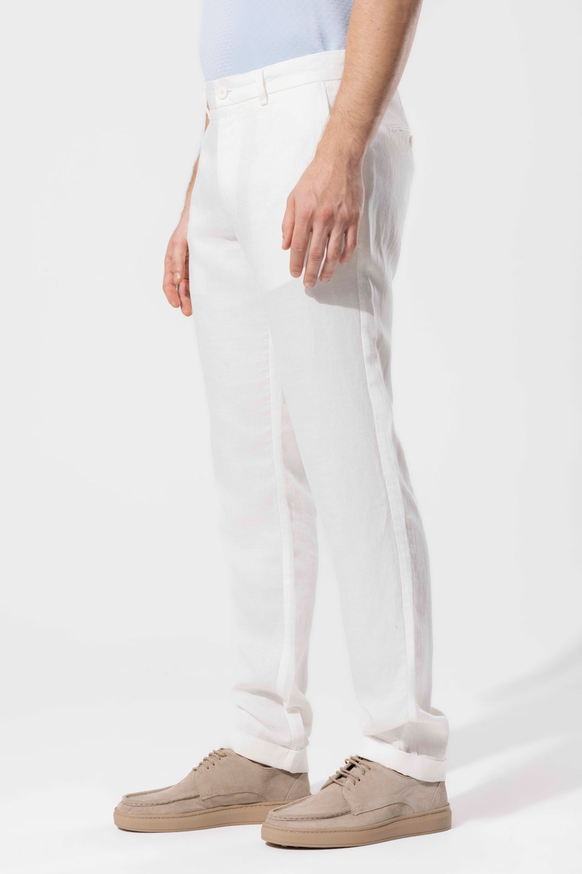 LYOCELL LINEN BLEND TROUSERS