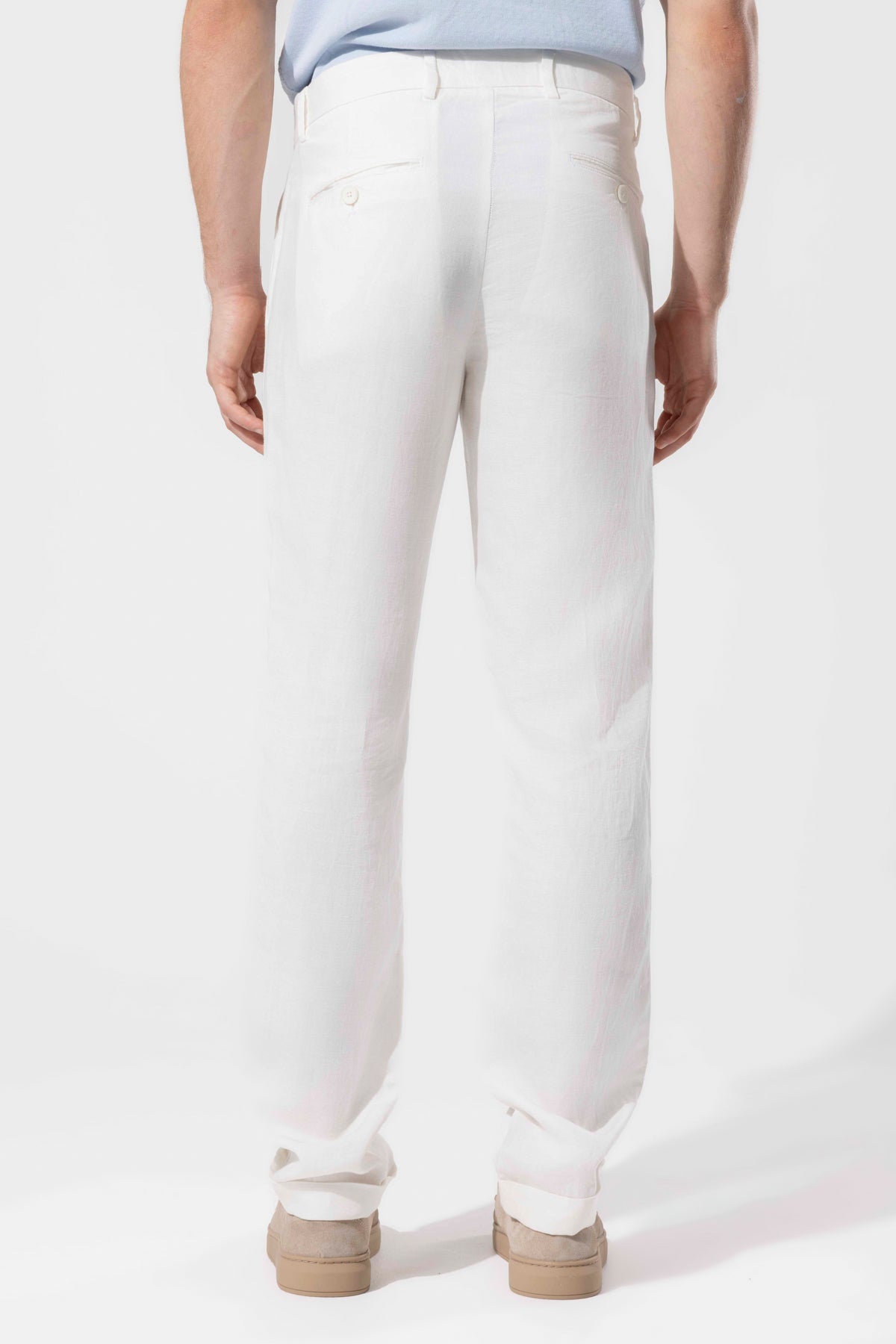 LYOCELL LINEN BLEND TROUSERS