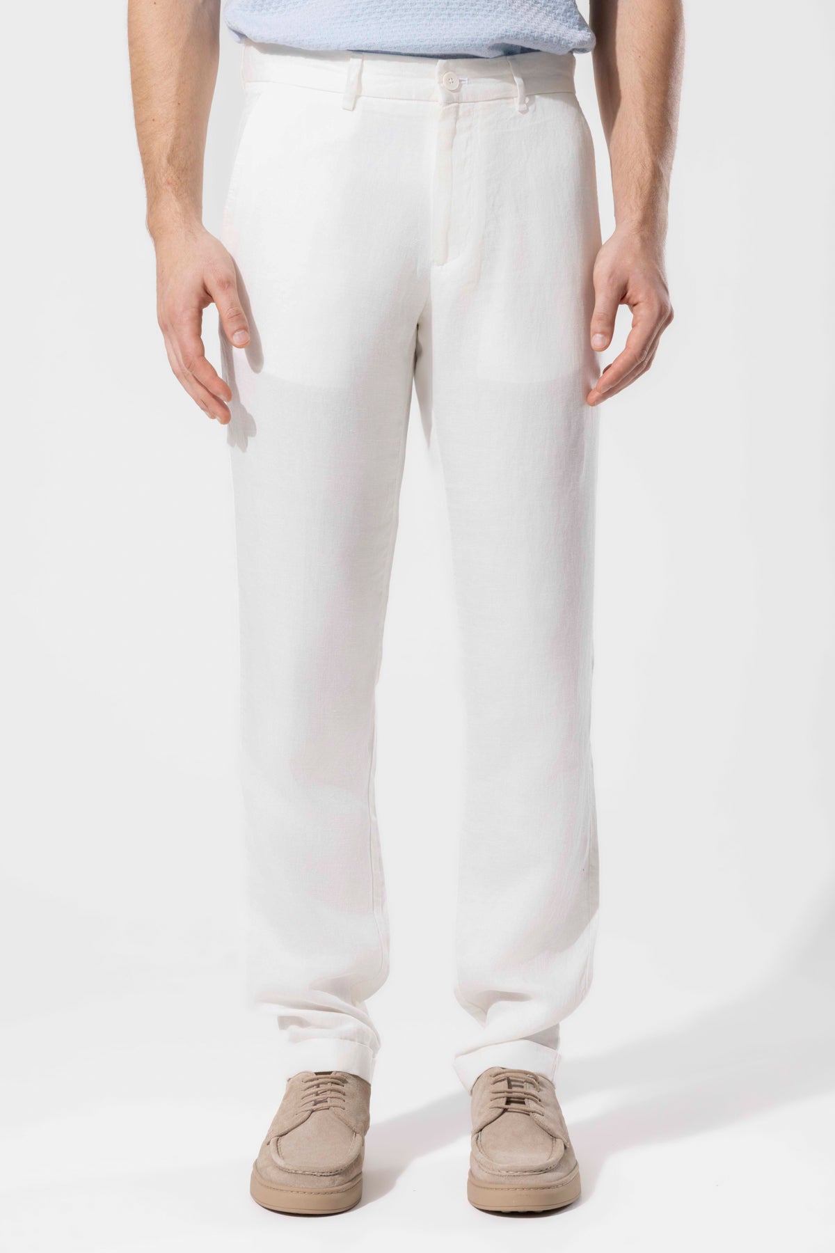 LYOCELL LINEN BLEND TROUSERS