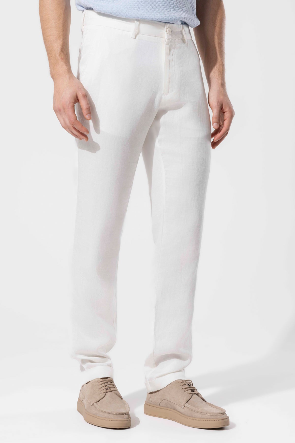 LYOCELL LINEN BLEND TROUSERS