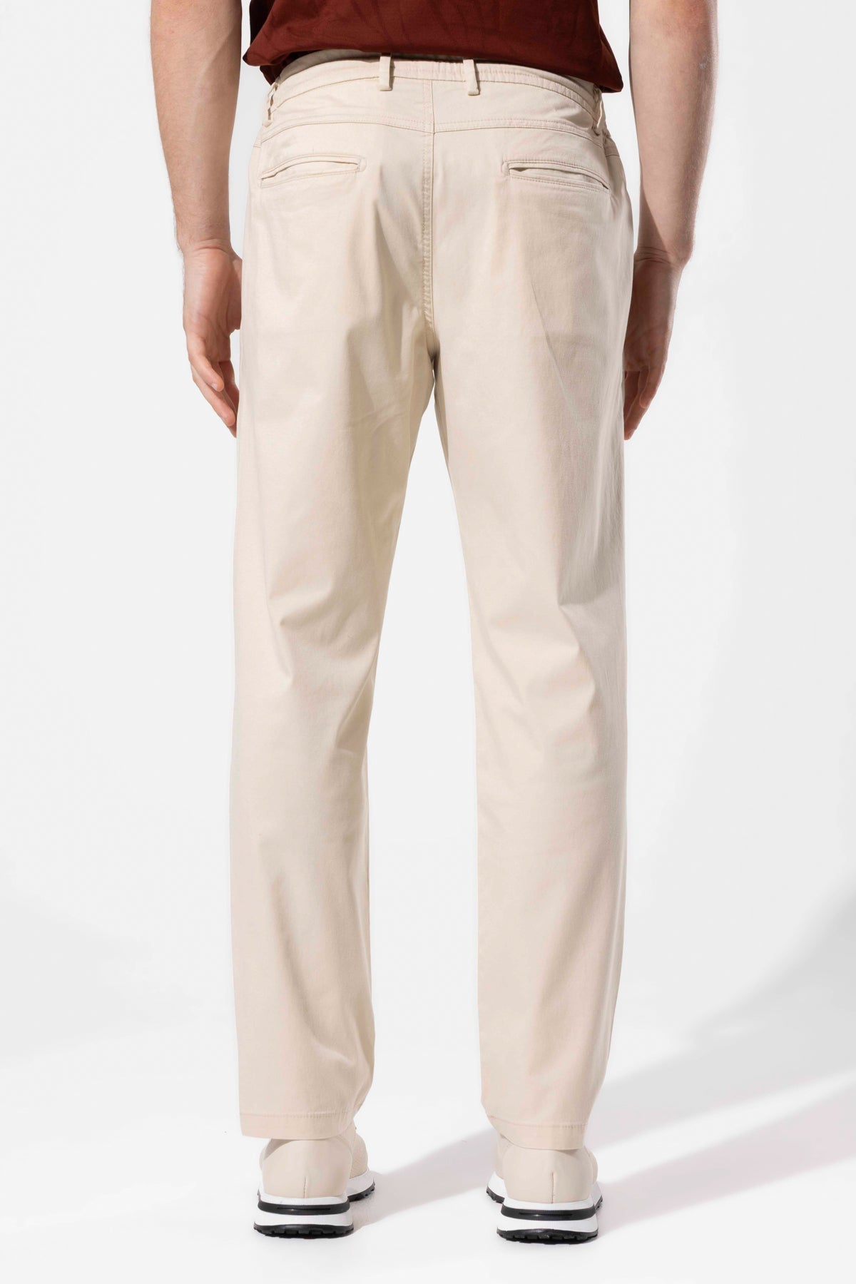 PLEATED COTTON TROUSERS