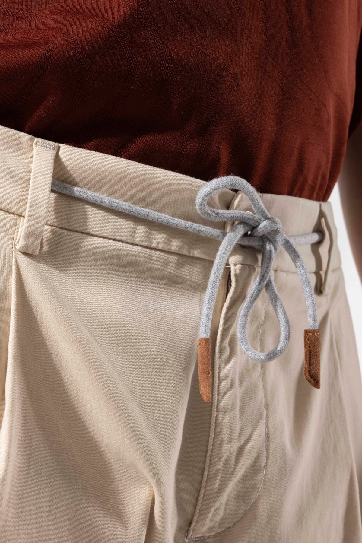 PLEATED COTTON TROUSERS