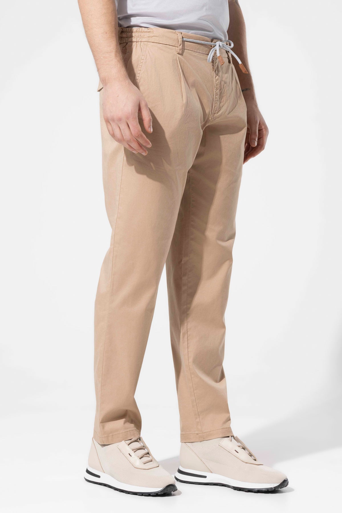 PLEATED COTTON TROUSERS