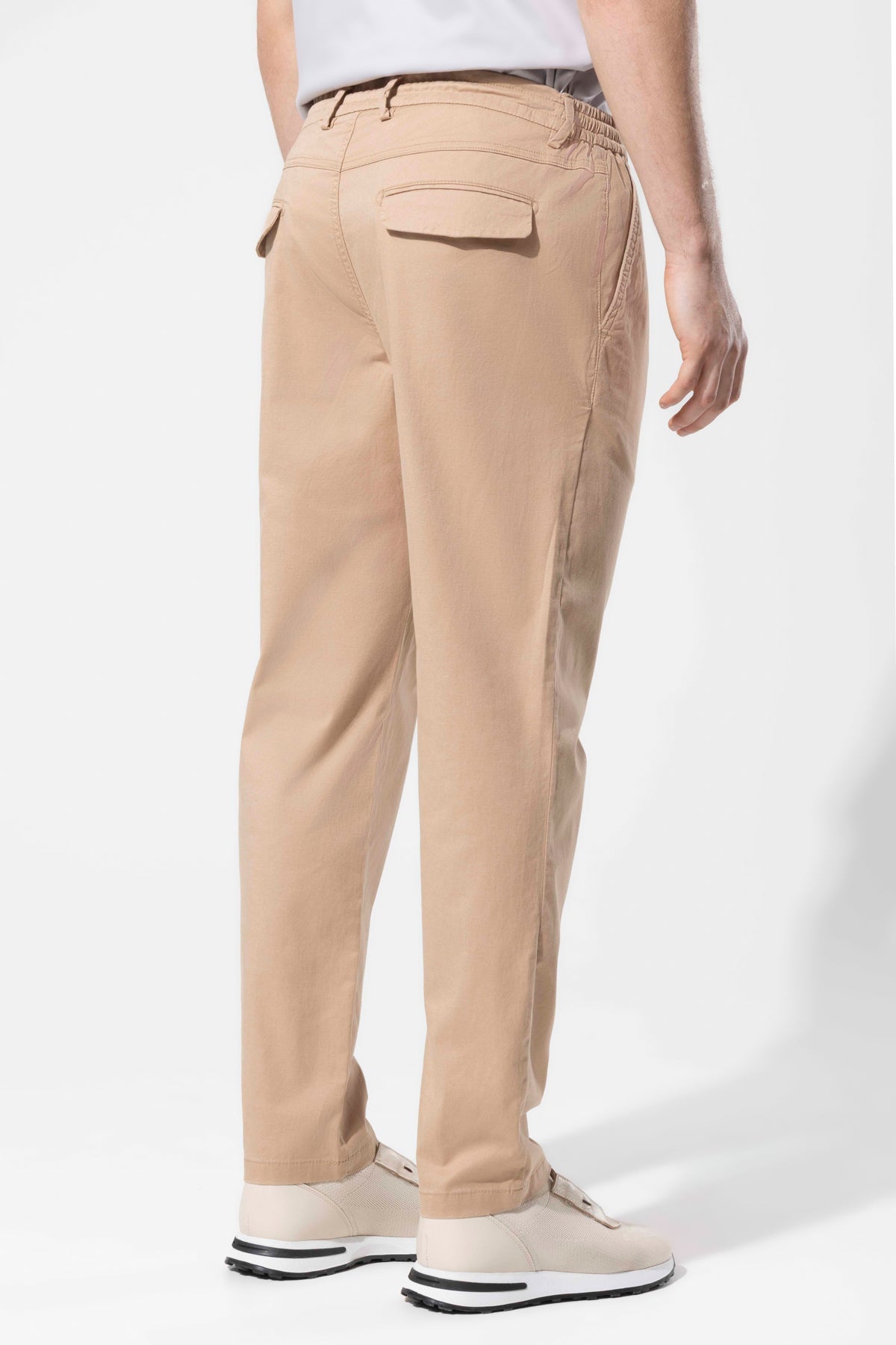 PLEATED COTTON TROUSERS