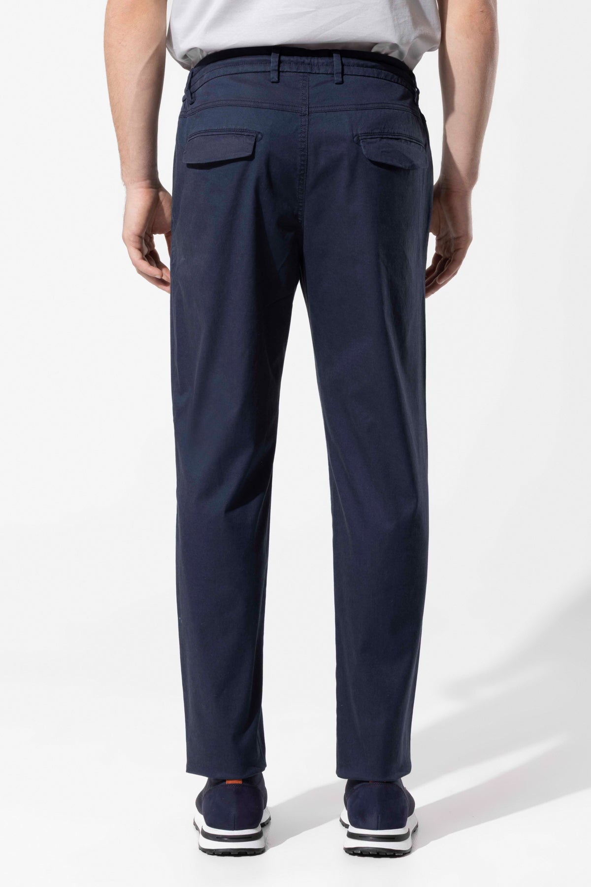 PLEATED COTTON TROUSERS