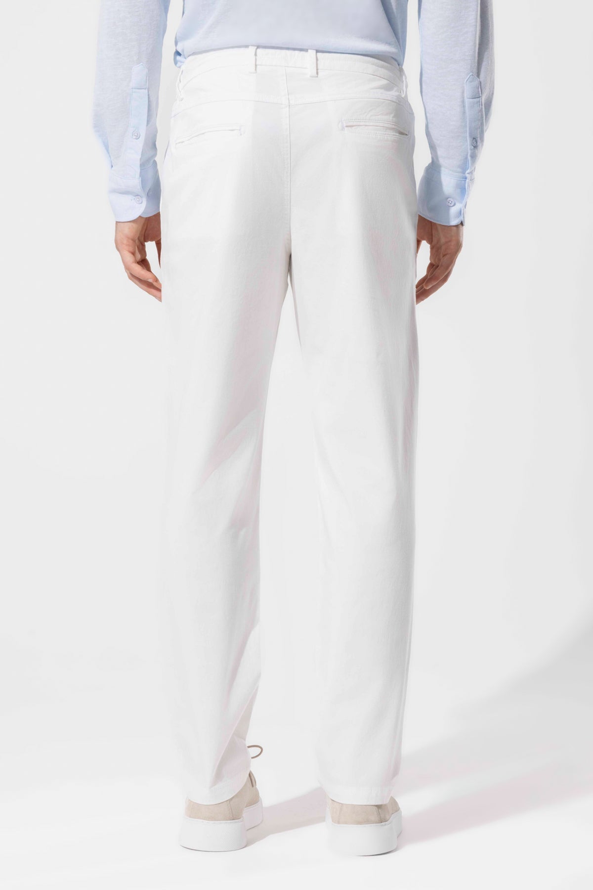 PLEATED COTTON TROUSERS