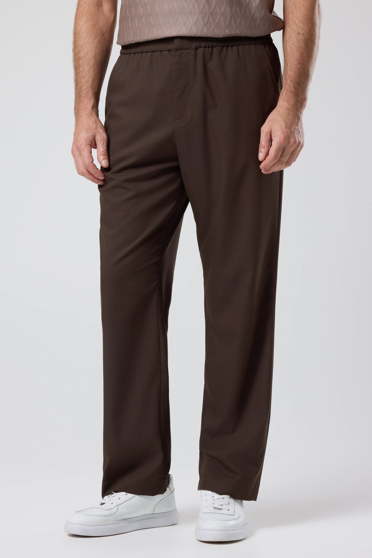 ELASTICATED WAIST TROUSERS
