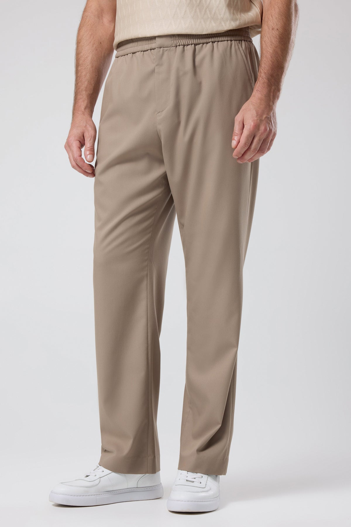 ELASTICATED WAIST TROUSERS