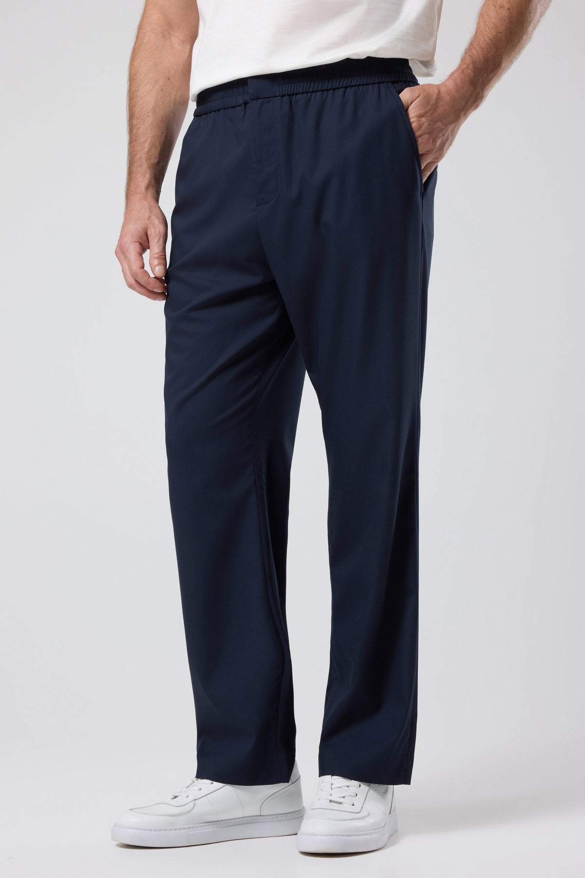 ELASTICATED WAIST TROUSERS