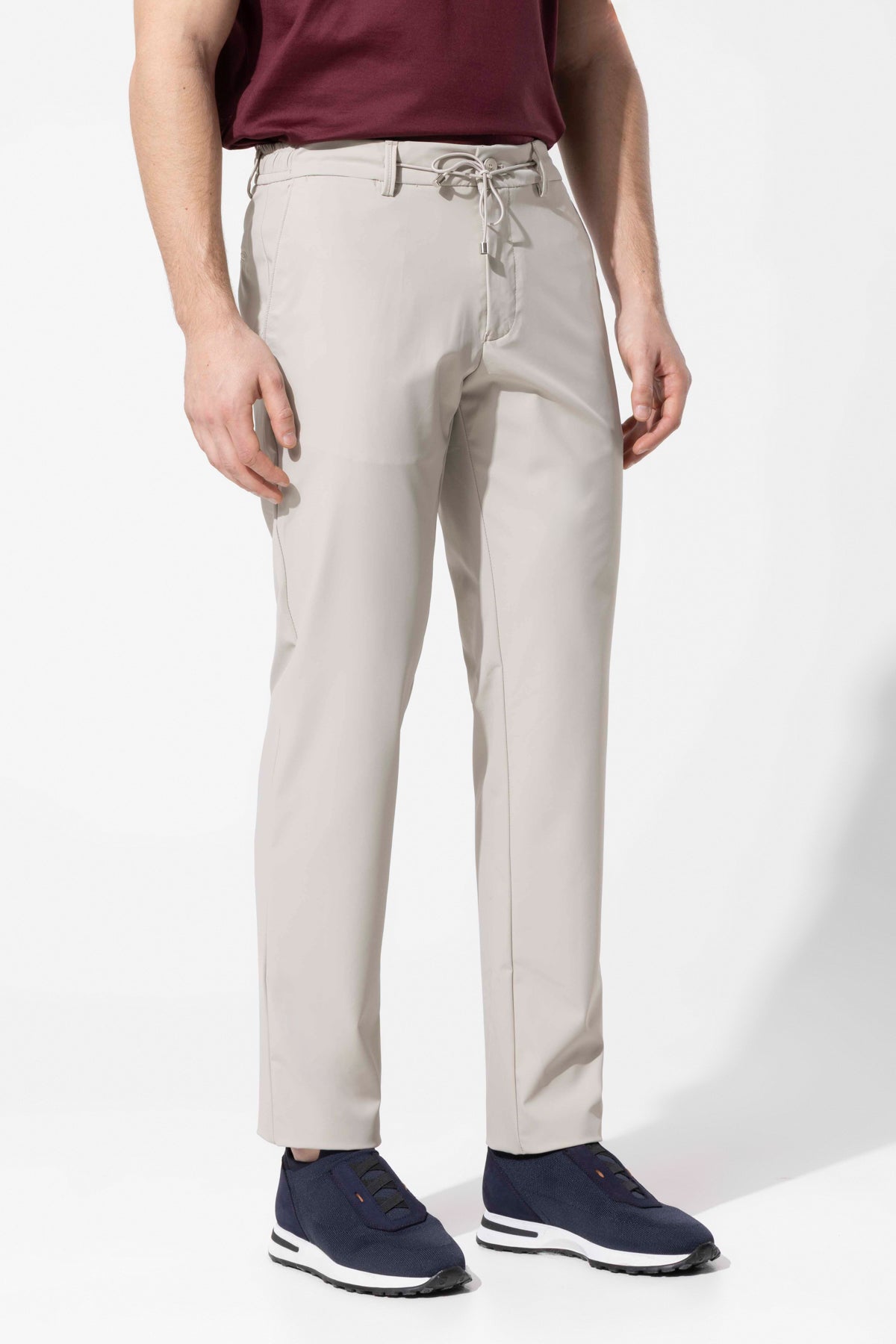 STRETCH FABRIC TROUSERS