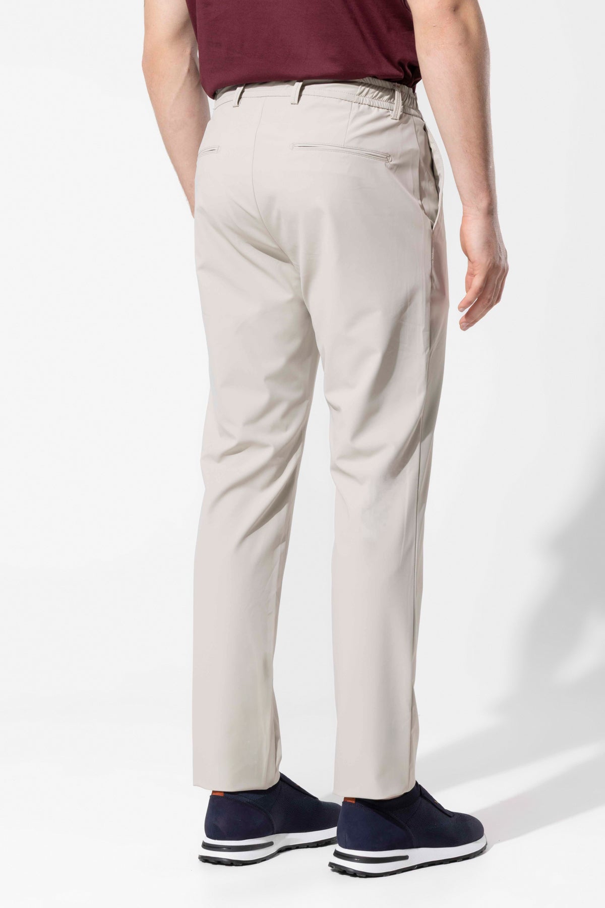 STRETCH FABRIC TROUSERS
