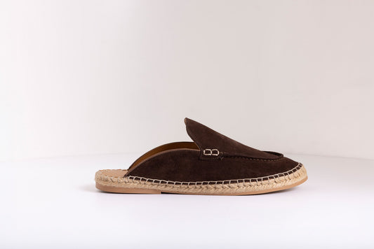 STITCH DETAIL ESPADRILLE SLIDES