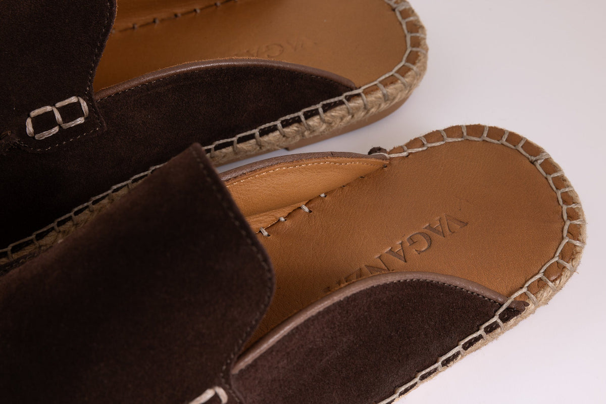STITCH DETAIL ESPADRILLE SLIDES