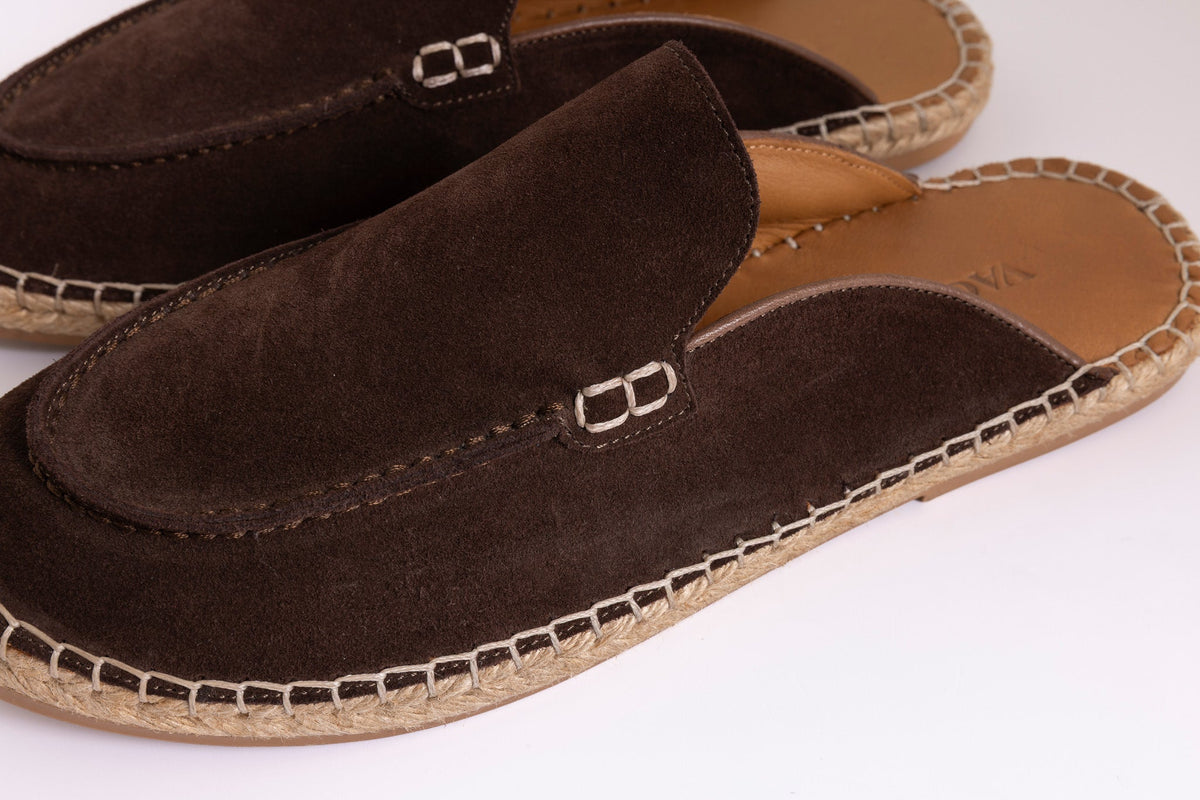 STITCH DETAIL ESPADRILLE SLIDES