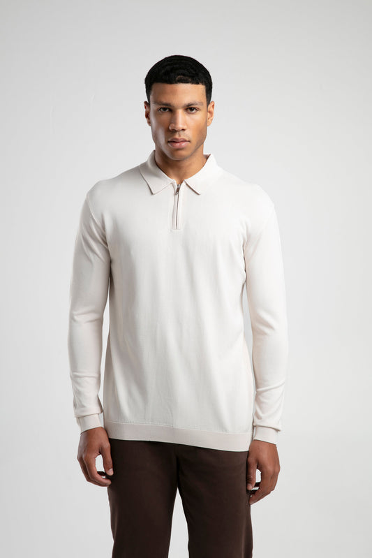 ZIP KNITTED POLO