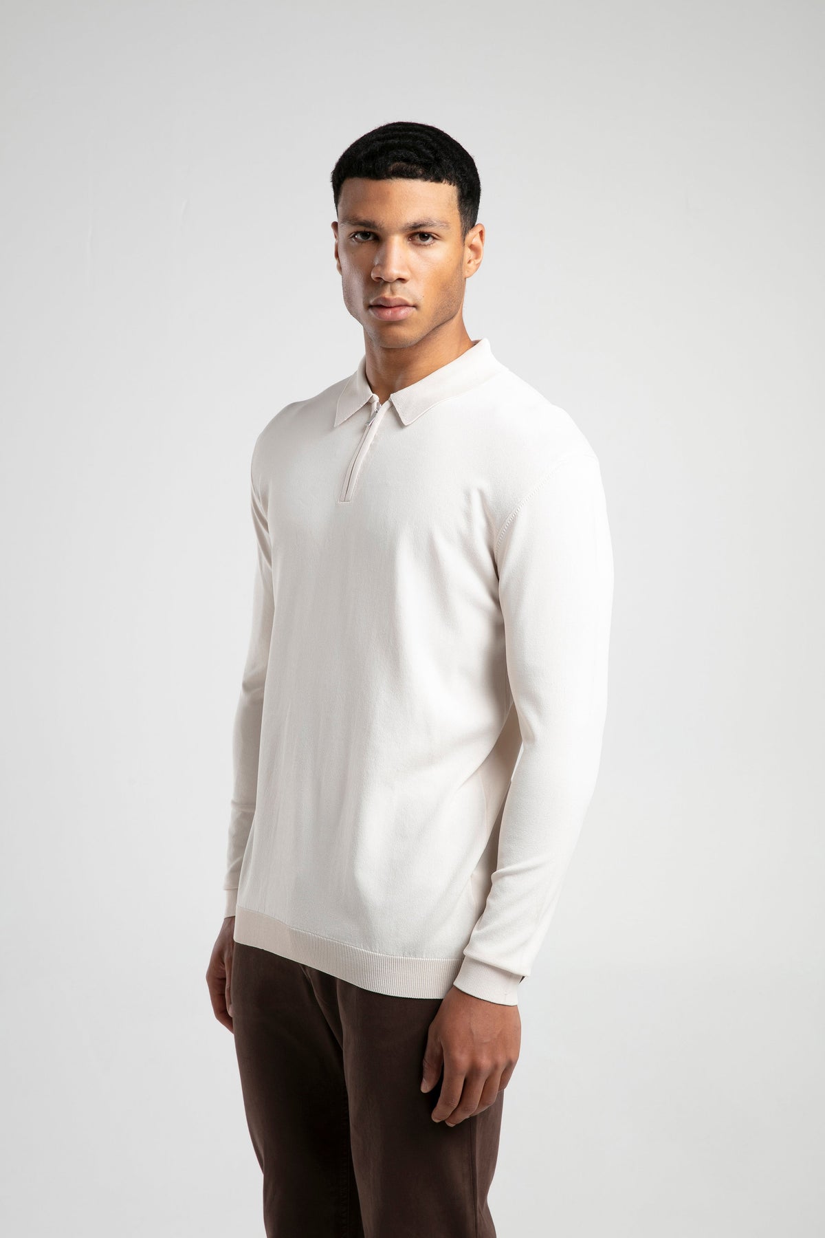ZIP KNITTED POLO