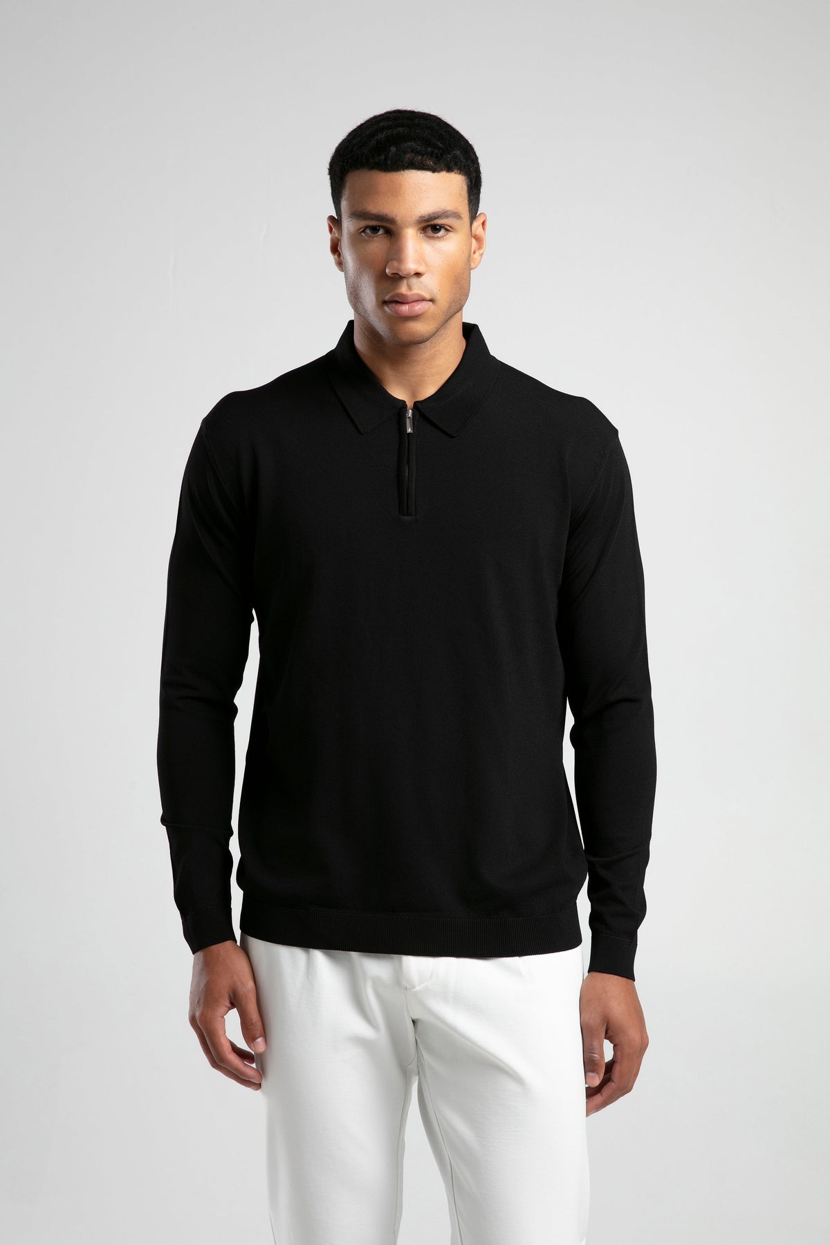 ZIP KNITTED POLO