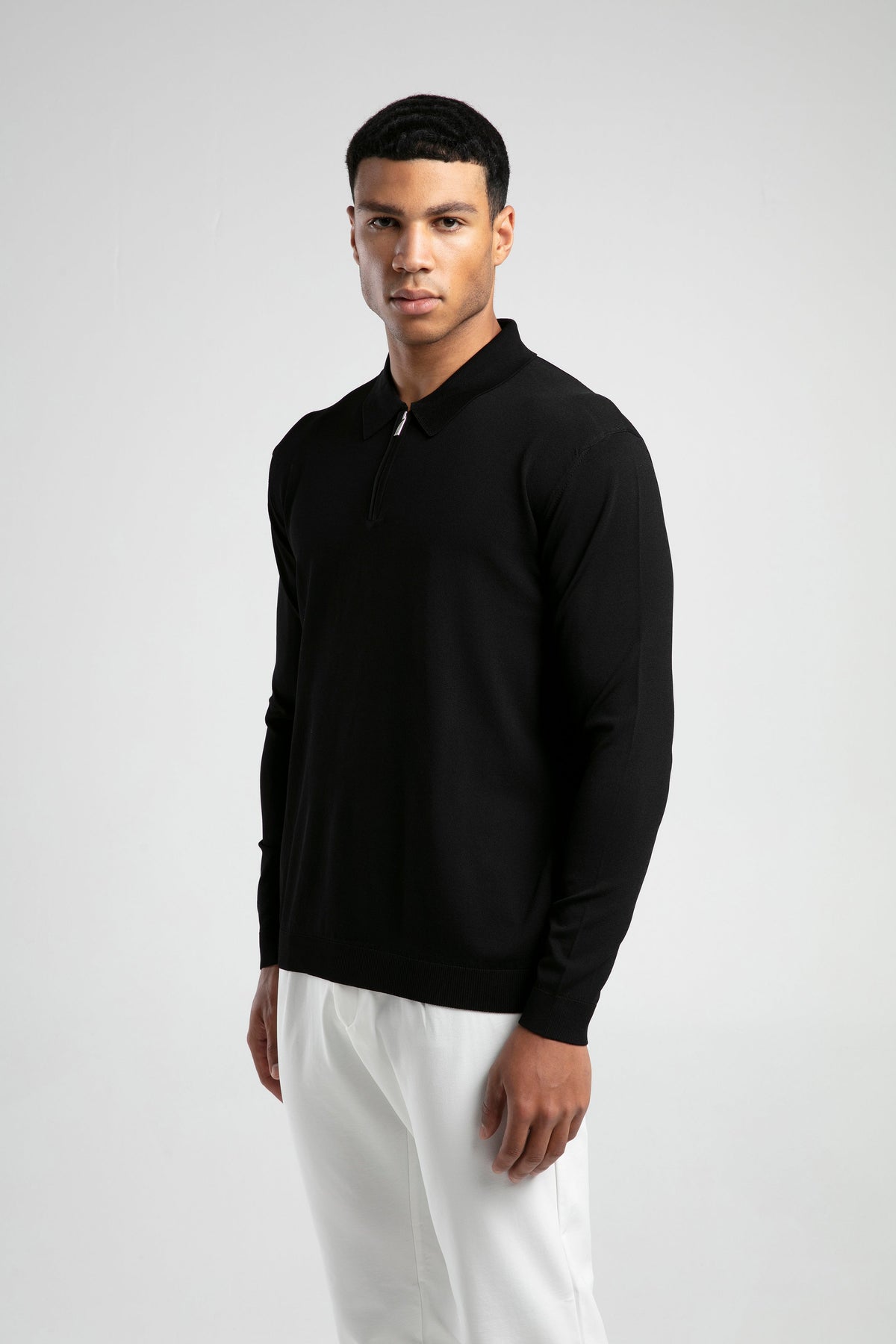 ZIP KNITTED POLO