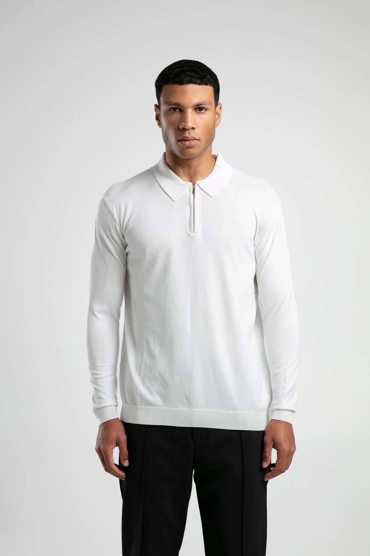 ZIP KNITTED POLO