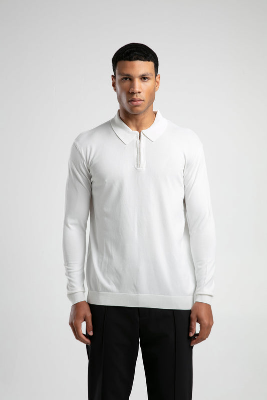 ZIP KNITTED POLO