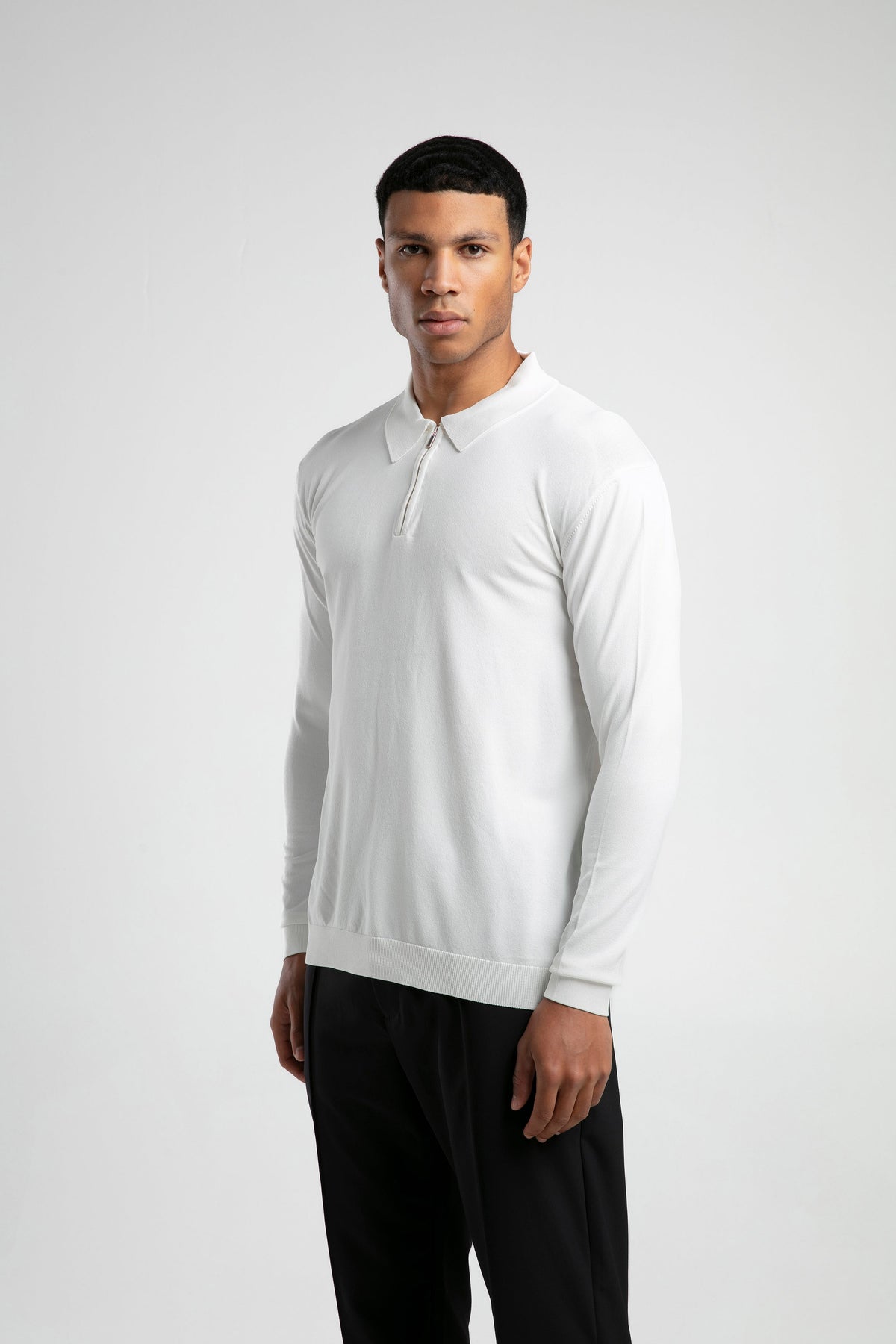 ZIP KNITTED POLO
