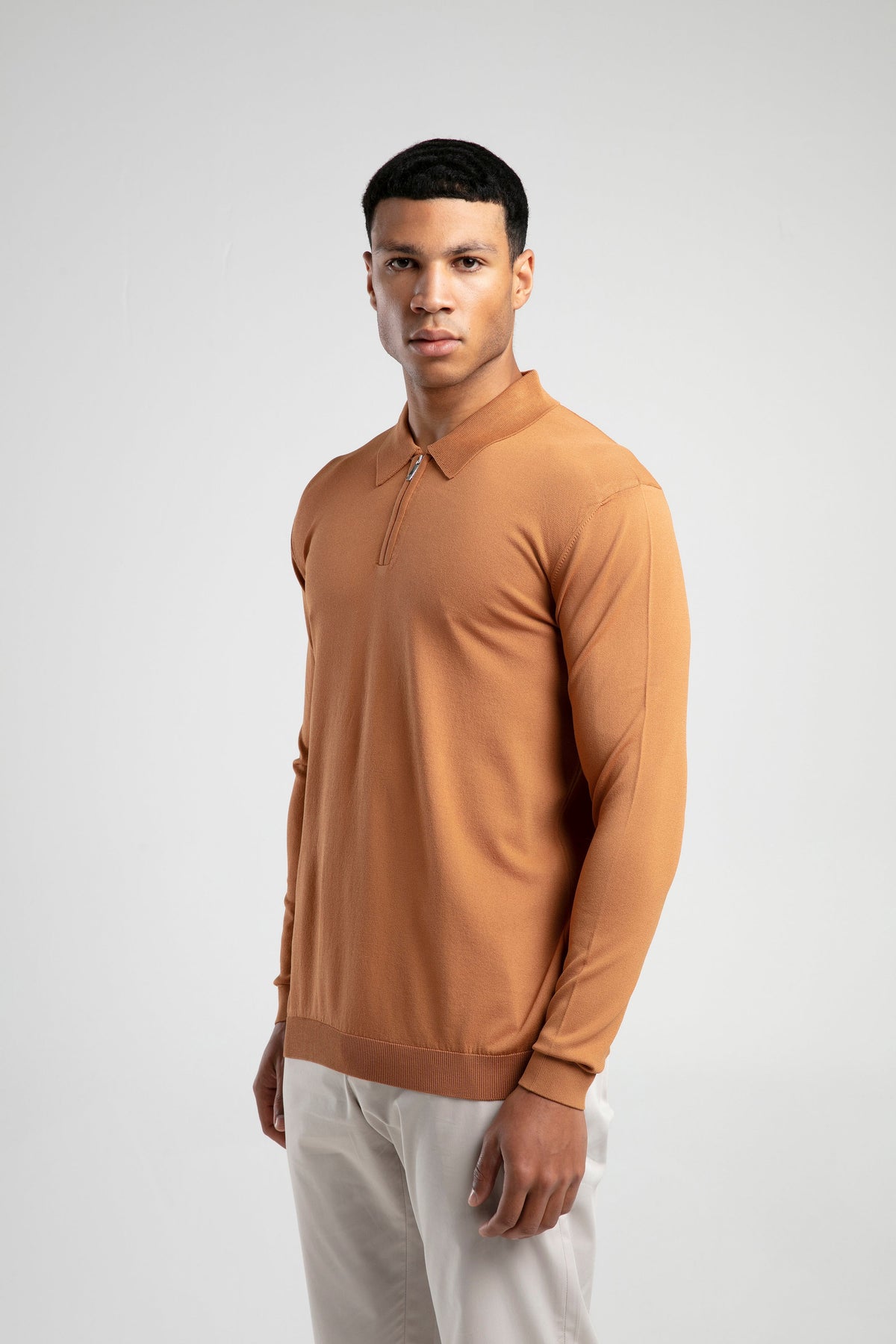ZIP KNITTED POLO